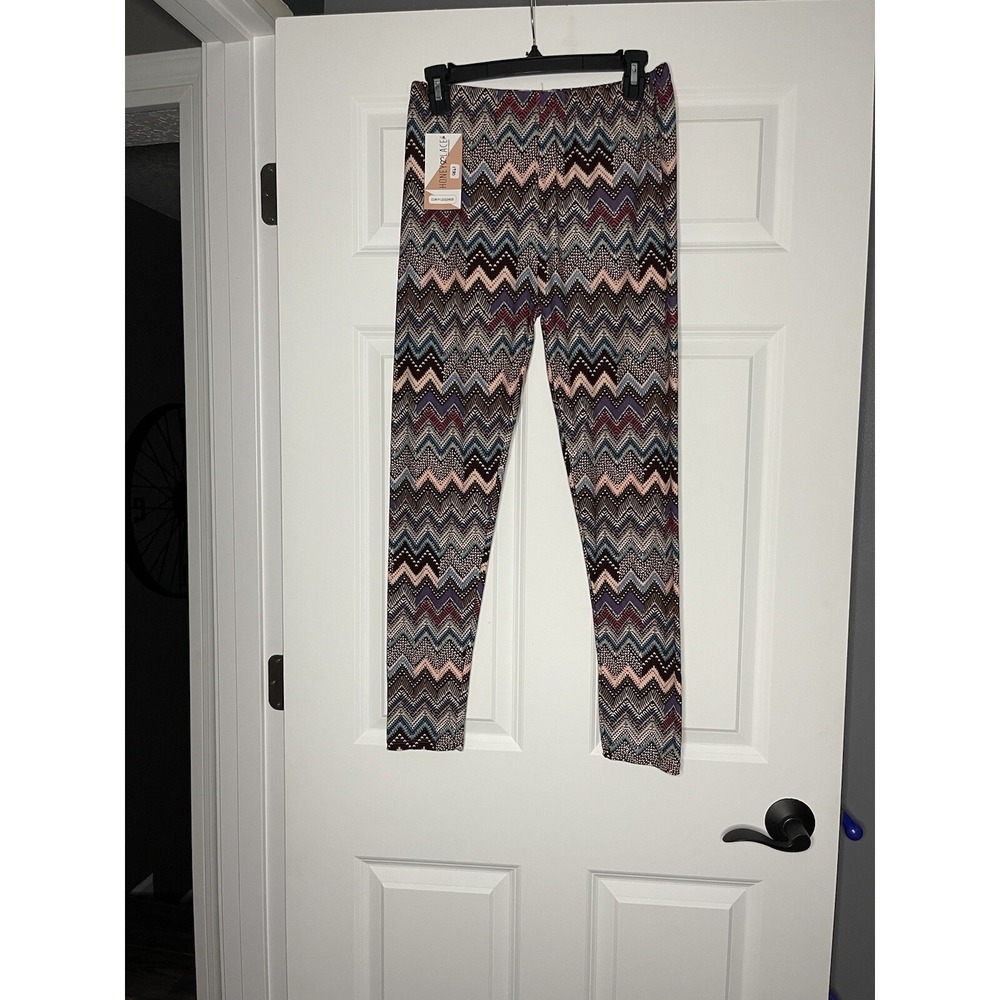 Honey and lace Plus Size Chevron Print curvy Lounge leggings Butter Soft  nwt